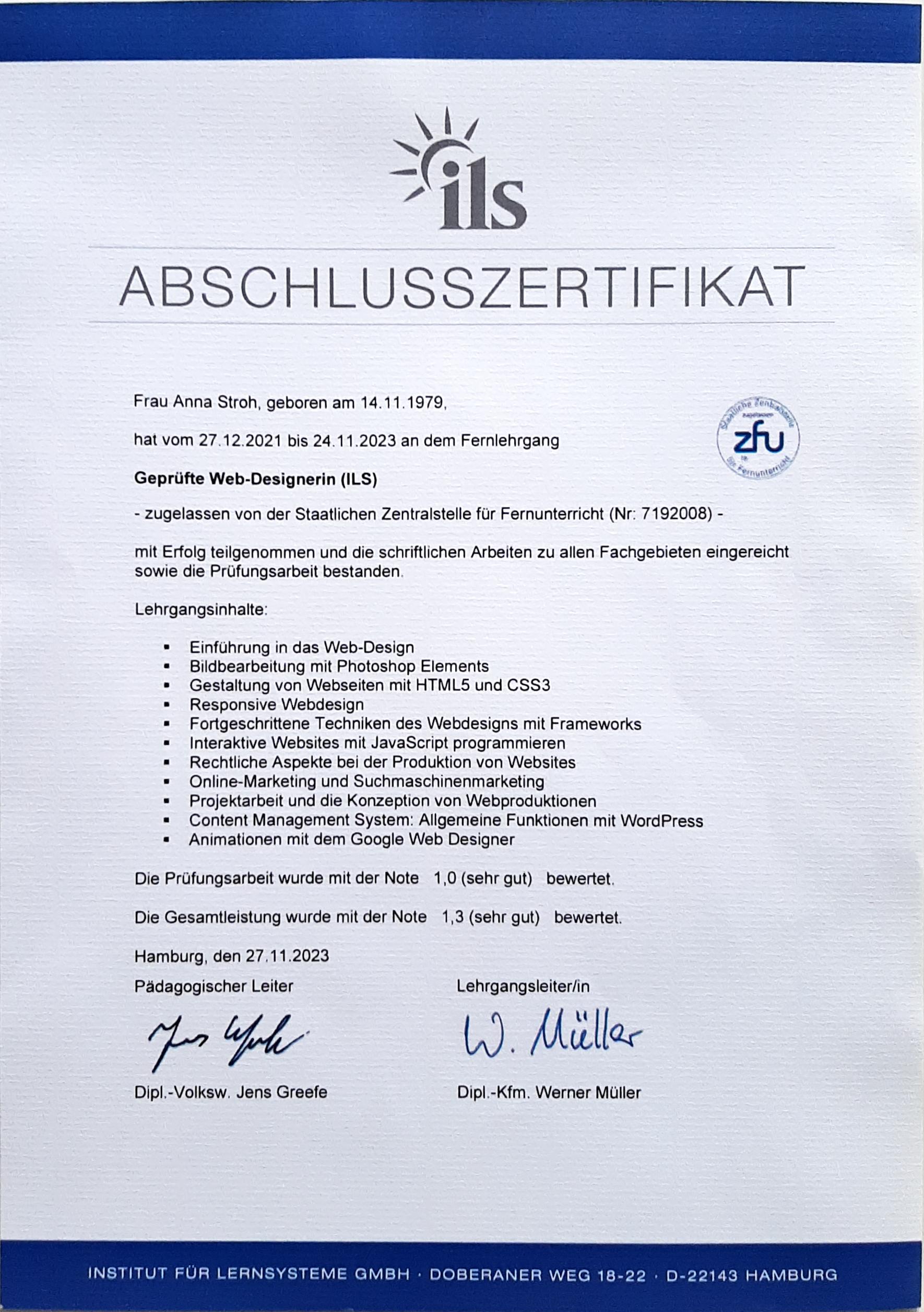 Zertifikat